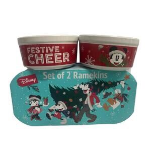 Set of 2 Christmas Disney Ramekins- Festive Cheer, Christmas Mickey